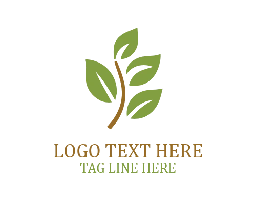 Eco Green Leaf Symbol Logo
