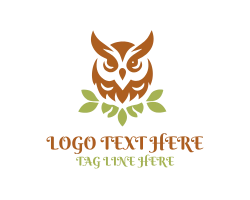 Eco Green Owl Logo