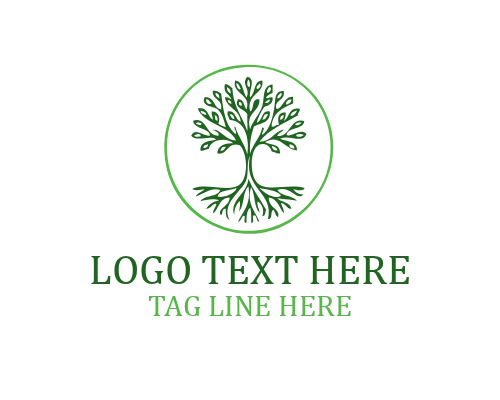 Eco Growth Tree Roots Logo
