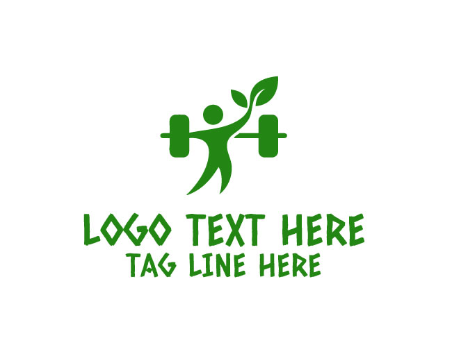 Eco Gym Green Fitness Logo