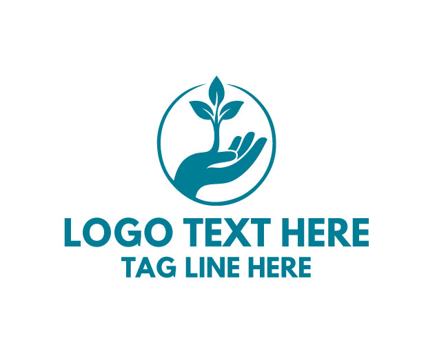  Eco Hand Earth Design Logo