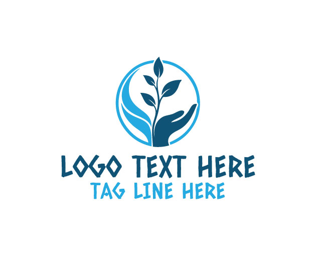  Eco Hand Green Design Logo