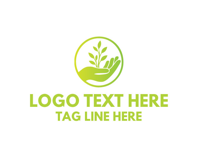  Eco Hand Leaf Best Logo
