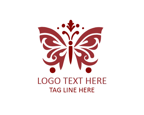 Eco Handcrafted Butterfly Logo