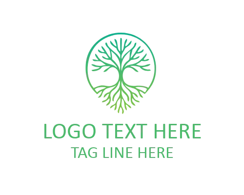  Eco Harmony Tree Roots Logo