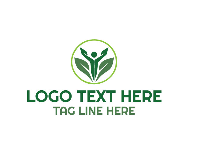 Eco Human Green Path Logo logo template preview