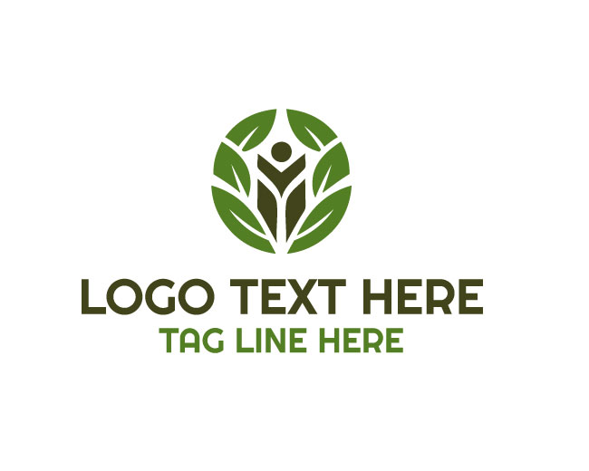 Eco Human Nature Hands Logo logo template preview