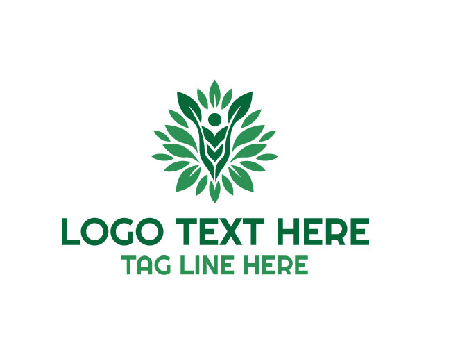 Eco Human River Logo logo template preview