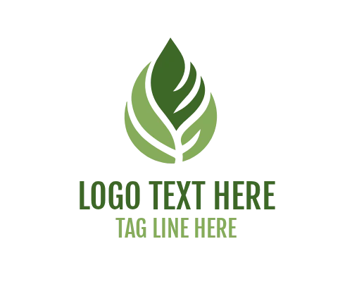 Eco Leaf Badge Logo