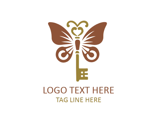  Eco Leaf Butterfly Key Logo