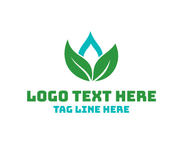 Eco Leaf Drop Logo