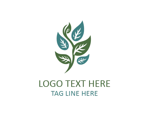 Eco Leaf Fitness Emblem Logo