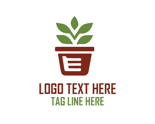 Eco Leaf Plant Pot Logo