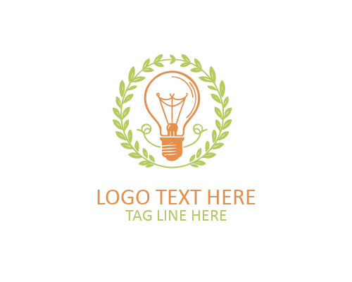 Eco Light Green Bulb Logo for Sustainable Branding and Energy Identity