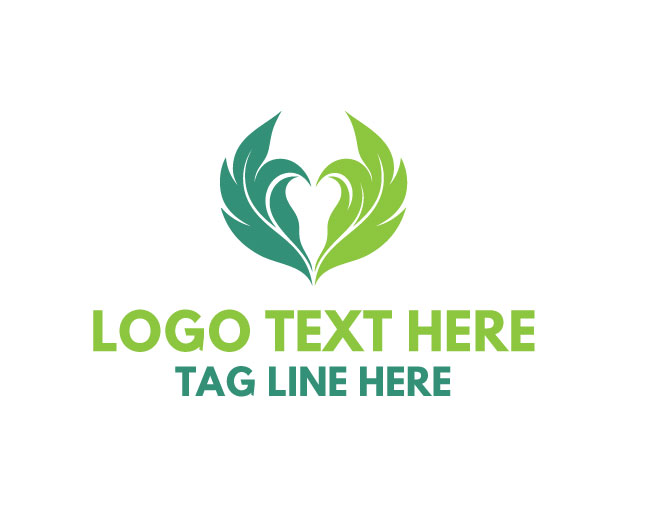 Eco Love Grass Logo logo template preview