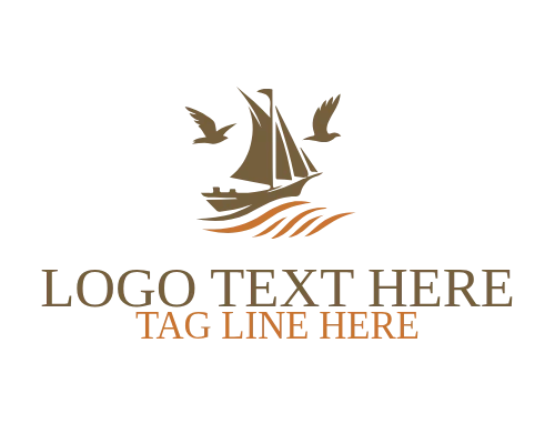 Eco Marine Sail Ship Logo