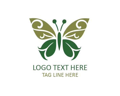 Eco Minimal Butterfly Logo