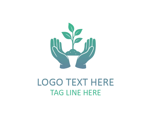Eco Modern Gardening Logo for Sustainable Green Branding