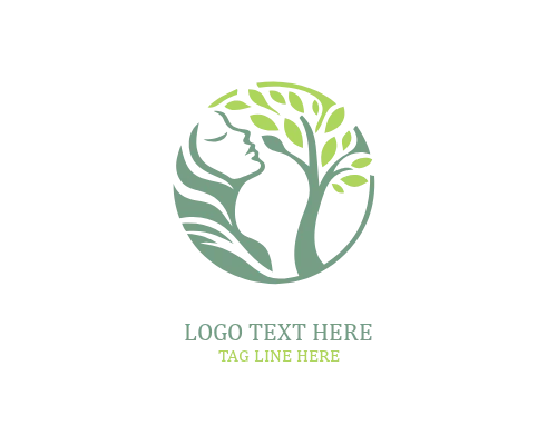 Eco Mother Woman Tree Logo