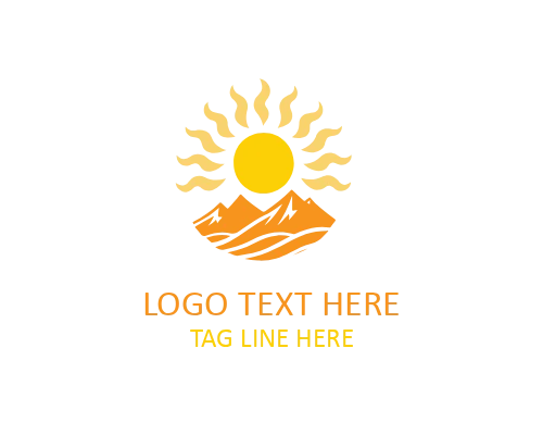 Eco Mountain Sun Logo