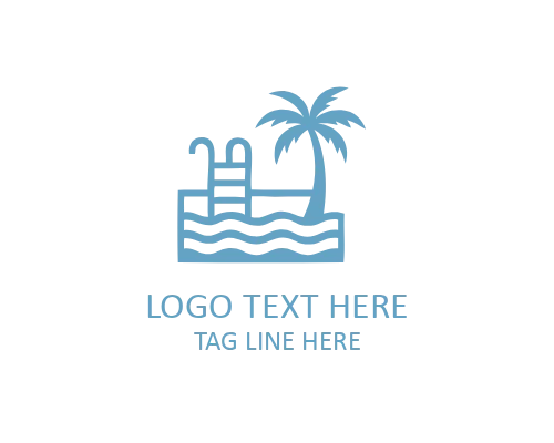 Eco Natural Biological Swimming Pool Logo for Green Brands