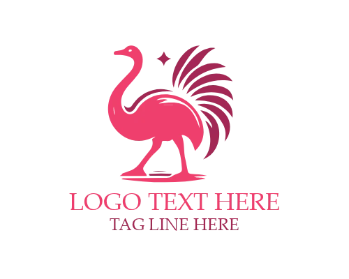 Eco Nature Ostrich Logo