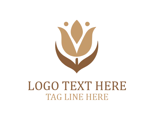 Eco Nature Tulip Logo Design