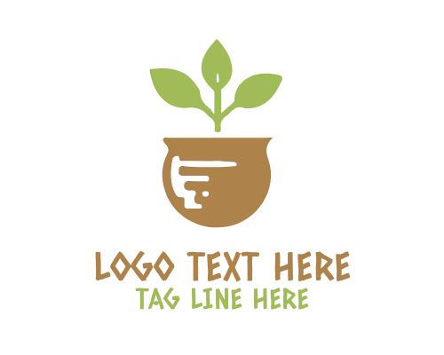 Eco Plant Pot Green Logo