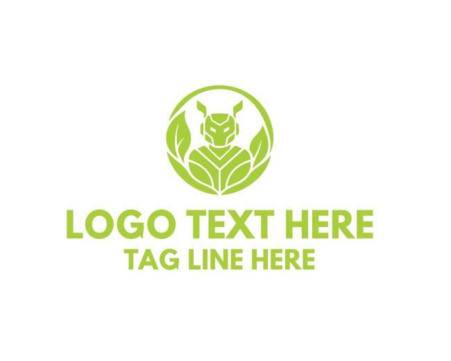 Eco Robot Nature Logo