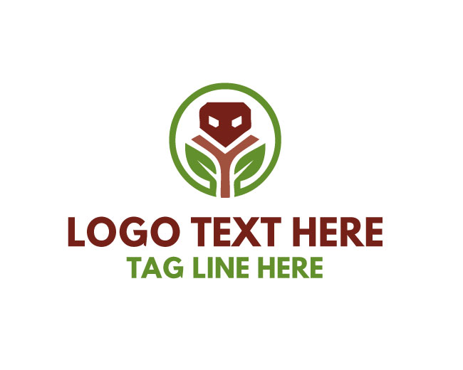 Eco Robot Recycle Logo