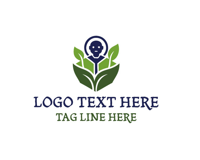 Eco Robot Leaves Logo