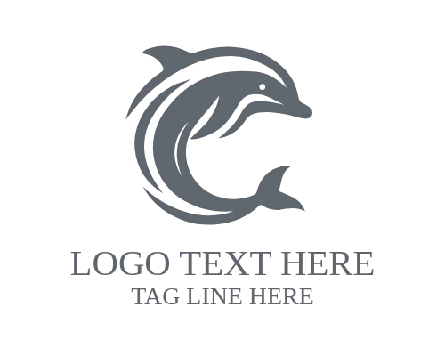 Eco Startup Dolphin Logo