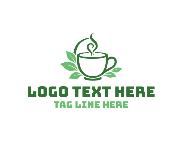 Eco Tea Cup Best Design Logo