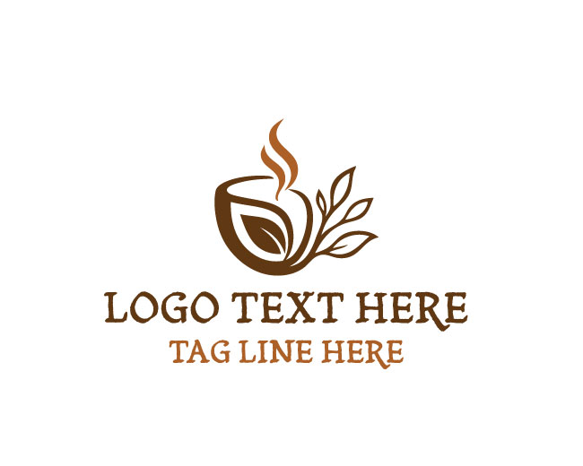Eco Tea Cup Bloom Design Logo