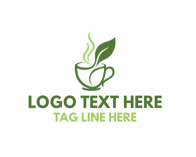  Eco Tea Cup Botanical Best Logo