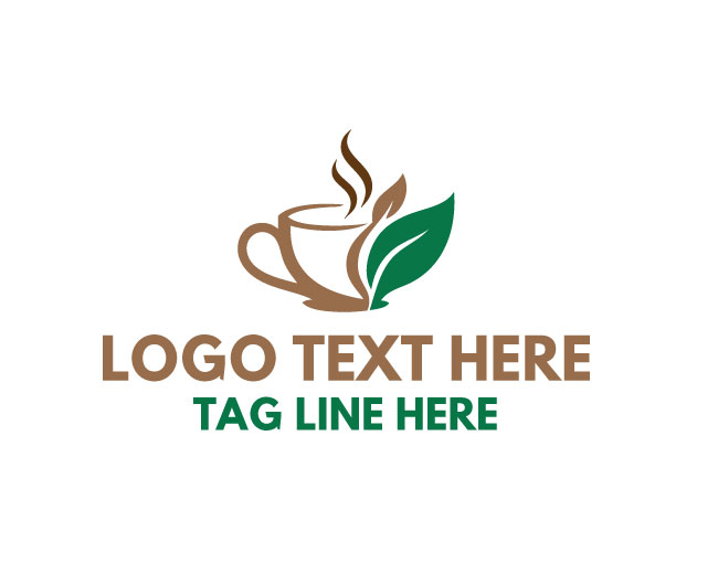 Eco Tea Cup Earth Design Logo