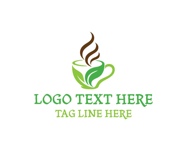  Eco Tea Cup Garden Best Design Logo