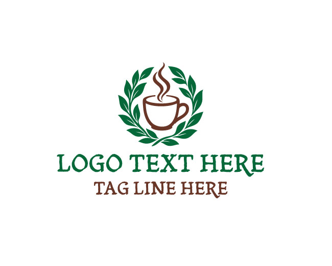 Eco Tea Cup Garden Design Logo
