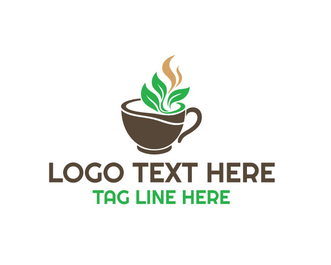 Eco Tea Cup Green Best Logo