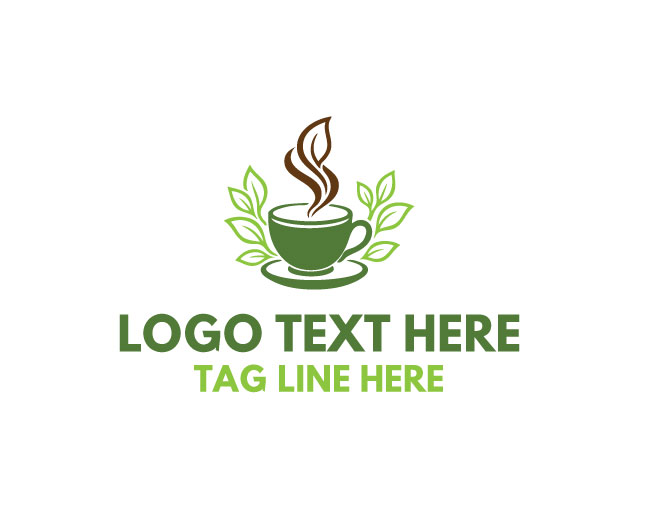 Eco Tea Cup Herbal Best Design Logo