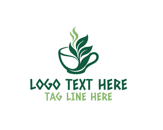 Eco Tea Cup Organic Best Design Logo