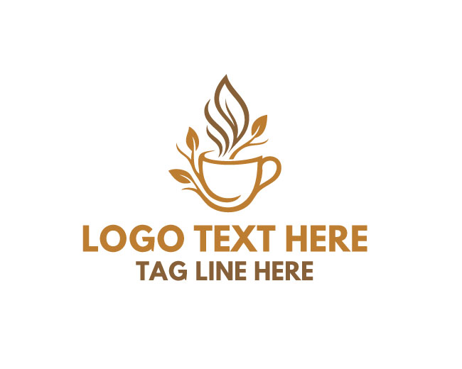 Eco Tea Cup Organic Design Logo