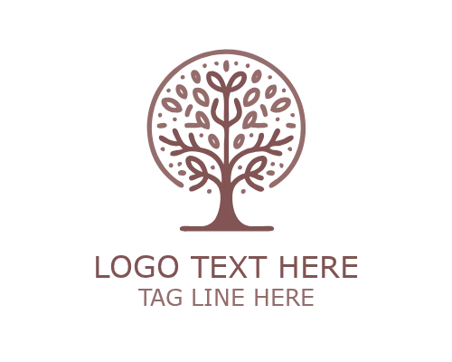 Eco Tree Monoline Symbol Logo for Sustainability Branding
