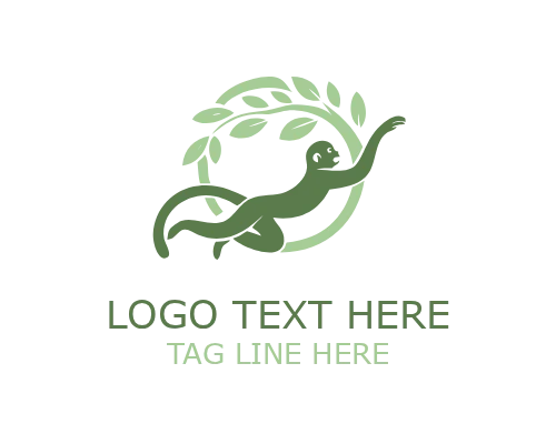 EcoVibe Leaf Monkey Logo