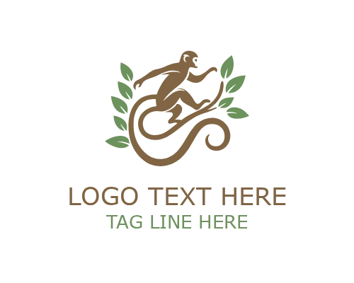 EcoZen Leaf Monkey Logo