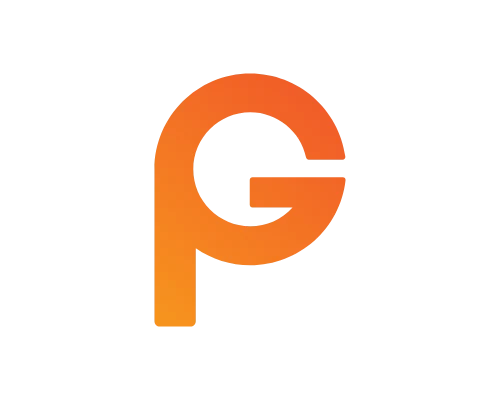 Letter P and Letter G Logo