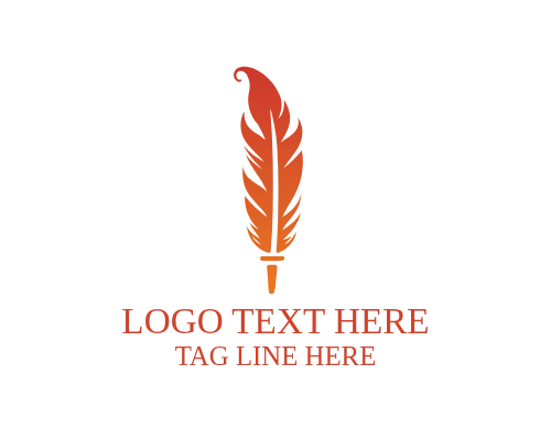 Education Quill Feather Pen Logo