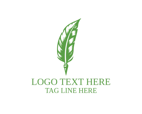 Education Student Feather Pen Logo