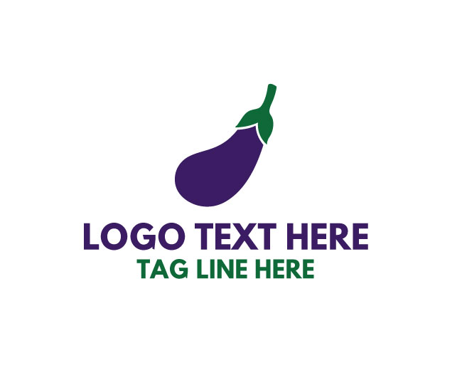  Eggplant Food Market Best Design Logo