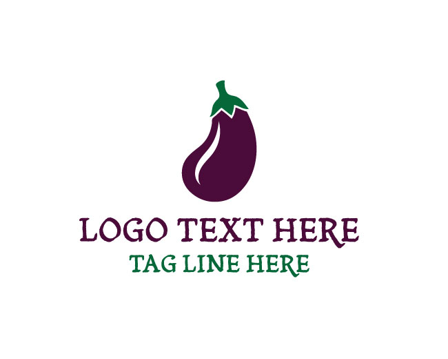 Eggplant Fresh Produce Design Logo